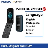Nokia Original Flip Feature Phone, Dual SIM, 2.8 ", Bluetooth, FM Radio, 1450mAh, Rugged, Button Phone, 4G, 2660, Multilingual