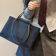 Hermes 愛馬仕 藏藍銀扣cabag Tote