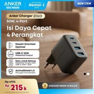 Anker Zolo Charger 50W 4 Port Adapter 30W 20W Output 2 USB Type C and A for iphone 17 16 iPad MacBoo