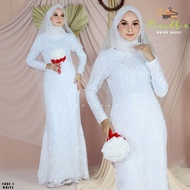 [FREE VEIL &amp; CROWN] MARDHIA EXCLUSIVE LACE DRESS READY STOCK BAJU NIKAH TUNANG PENGANTIN BRIDE