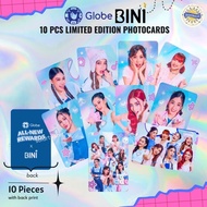 10 pcs Globe x BINI photocard OT8 unofficial Modess Puregold Jollibee photocard mikha maloi pc gfest