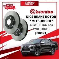 Brembo Rotor Mitsubishi New Triton 4X4 4WD (2018~) Front (Depan) Disc Brake Rotor 100% Original