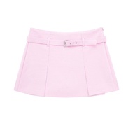 Woman skort with belt/pants skirt with belt