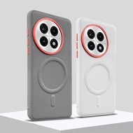 Applicable OnePlus13R Mobile Phone Shell Magnetic Suction Oneplus13R Plain Leather Curved Screen Ful