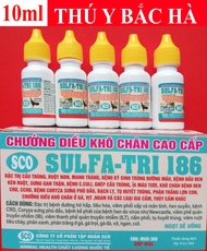 1 hộp 10 lọ SULFA-TRI 186 loại 10ml Chuyên dùng cho gà vịt ngan cút gà chọi gà đá chim cảnh
