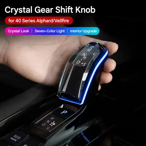 Car Gear Shift Knob for Toyota Alphard Vellfire 40 Series LED Ambient Light Artificial Crystal Shift