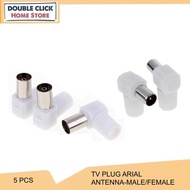 5Pcs Tv Plug Arial antenna Male Female Plug for RG6 RF Wire