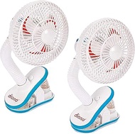Diono Stroller Fans, Pack of 2 Clip On Baby Safe Stroller Fans with Flexible Neck for Perfect Angle,