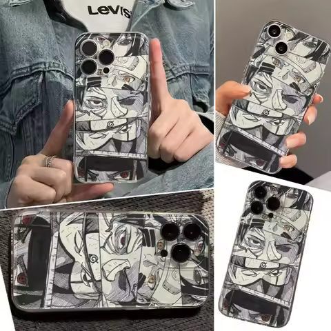 Bandai Naruto Phone Case for IPhone 15 14 13 Pro Max Plus Silicone All Inclusive Graffiti Soft Cover