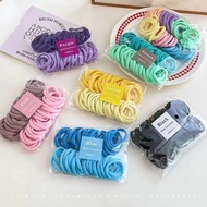50pcs Korean Girl's Hair Ties High Elastic Hair Band Does not Hurt Hair Elastic Band Hair Rope