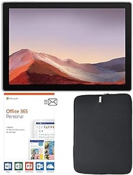 Newest Microsoft Surface Pro 7 12.3 Inch Touchscreen Tablet PC Bundle with Office 365 Personal (1 Year) And WOOV sleeve, Intel 10th Gen Core i3, 4GB RAM, 128GB SSD, Windows 10, Platinum (Latest Model)