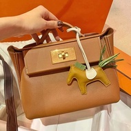 Kelly Dumpling Bag Shoulder Handbag Messenger Bag Cowhide 2424 Lock Female Bag Dumpling Bag