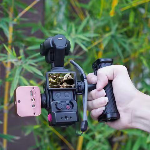 For Pocket 4P Camera Cage Frame Side Handle Grip Extension Bracket Pocket 4 3 Gimbal Street Vlog Pho