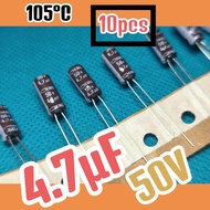 10pcs Kapasitor capasitor elko elco 50v 4.7uf 47uF 50v 47 uf 4.7uF 50v 50 volt ORIGINAL