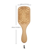 หวี หวีไม้ หวีผม หวีแปรง หวีนวดศรีษะ หวีลดผมร่วง แปรงหวี หวีเพื่อสุขภาพ Wooden Paddle Brush Air Cush