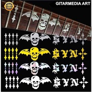Sticker INLAY GUITAR SCHECTER SYNYSTER GATES DEAD BAT INLAY A7X AVANGED SEVENFOLD PET STICKER INLAY