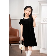 LEAH babydoll short sleeve princess dress designed for girls from 3,4,5,6,7,8,9,10 years old - Holly