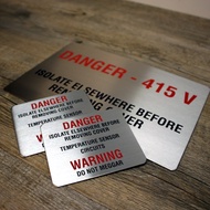 Stainless steel/Aluminium plate with color paint (etching)/Custom Etched Metal Nameplates, Labels an