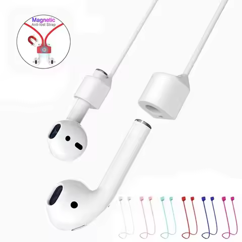 Magnetic Anti-lost Rope Strap Silicone Earphones String for Airpods Huawei Freebuds 3 Wireless Bluet