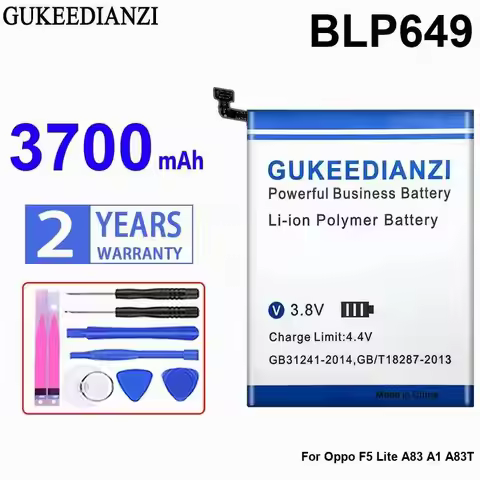 For Oppo F5 Lite A83 A1 A83T BLP649 Mobile Phone Battery Fast Charging 3700mAh
