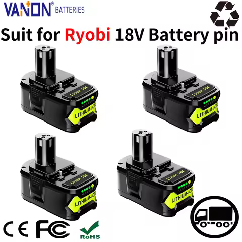 Vanon 1/2/4Pack 8.0Ah P108 18V Max Lithium Battery Replace for Ryobi P109 P102 P103 P104 P105 Cordle