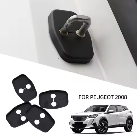 8pcs Car Door Lock Cover Door Check Arm Stopper Cover for Peugeot 308 408 2008 208 2013 - 2015 CITRO