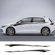 2PCS Car Side Stripes Stickers For Volkswagen VW Golf 8 7 5 4 6 GTI MK8 MK7 MK5 MK6 MK4 Cool Vinyl F