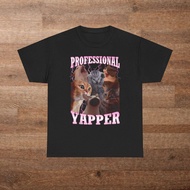 Professional Yapper T-Shirt Cat T-Shirt Pet Lover Gift Brainrot Meme Shirt Cat Meme Shirt