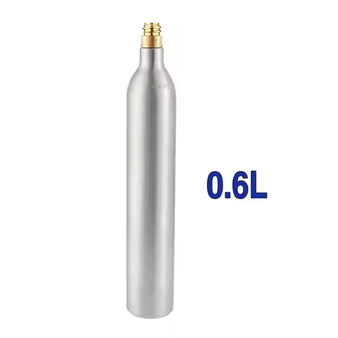 0.6L Empty Co2 Cylinder Aluminum Soda Co2 Tank With TR21-4 Valve Carbonated Fresh Water Drink Refill