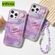 GANTUNGAN Softcase Lilac Mutiara Love HP Hanger For All Types of HP INFINIX Smart 5 6 7 8 hot 11 pla