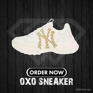 MLB big ball chunky monogram Lt White Gold MLB dad shoes platinum (originals quality 100%) MLB sneakers Women Men shoes