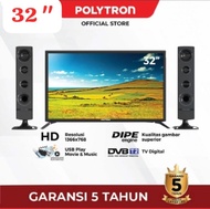 LED TV POLYTRON 32 INCH DIGITAL TV DVB-T2EWS CINEMAX BARU BERGARANSI RESMI