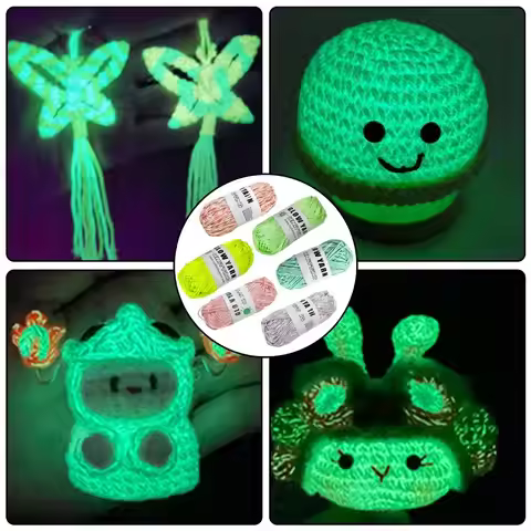 50g/roll Thread Luminous Chunky Yarn DIY Hand Craft Glow In The Dark Glowing Yarn 2mm Polyester Knit