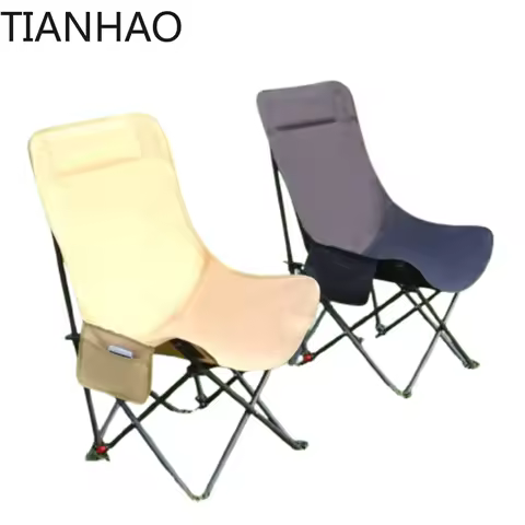 Padded Folding Camping Chairs Heavy People Back Sun Steel Camping Chairs Relax Outdoor Mare Accessor