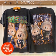 LABUBU TIME TO CHILL  BIO WASHED 2024 original Bootleg แท้ ARTTOY เสื้อวินเทจ ลายการ์ตูน ลาบูบู้ แขน