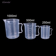 ELMER Measuring Cup Kitchen Tool Measuring Tool 250/500/1000/ml Transparent Durable Reusable Measuring Cylinder
