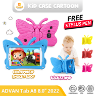 ADVAN Tab A8 8.0 inch 2022 Soft Case Anak Kupu Butterfly Casing Kid Lucu