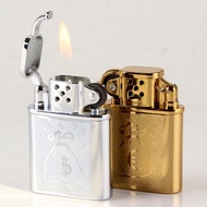Metal Classic Money Bag Soft Flame Butane Gas Lighter