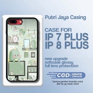 HP Ip 7 plus Case Latest ip 8 plus/ - Xiaomi Ip 7 plus ip 8 plus/ - Cute Dino Motif - Premium Glossy