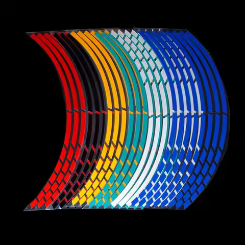 Reflective Motorcycle Wheel Stickers 17" 18" Rim Strips Decals Racing Hub Accessories For HONDA Reps