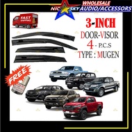 Air Press toyota Hilux Window Tingkap kereta Door Visor HILUX tingkap kereta Toyota Hilux GR (With 3