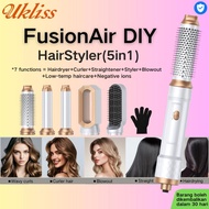 UKLISS Hot Air Brush 5 in 1Hair Curler Automatic Curly Hair Iron Straightener Hair Thermal Brush Hai