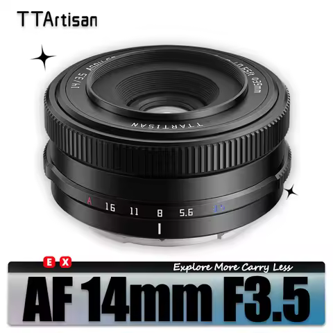 TTArtisan AF 14mm F3.5 APS-C Frame Prime Camera Lens for Humanities Photography with FX Sony E-mount