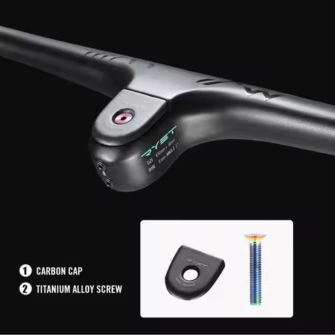 RYET One-Piece Integrated Carbon MTB Handlebar 810mm Width 17 Degree Rise 28.6mm Clamp UD Matte Fini