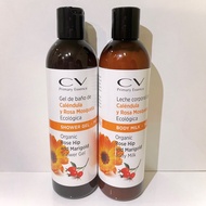 CV Primary Essence Organic Rose hip and Marigold Shower Gel & Body Milk Set 300ml