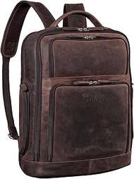 STILORD 'Jayden' Business-Rucksack Herren Leder Groß Vintage mit Laptopfach 15 16 17 Zoll DIN A4 - i