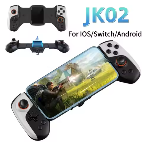 JK02 Telescopic Gamepad Controller Type-C Cooling Cell Phone Gamepad Dual Joystick for IOS/Switch/An
