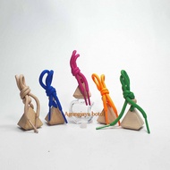 Hanging Perfume Glass Bottle 8 Ml Apple Triangular Wooden Cap / Glass Bottle / Perfume Glass Bottle 