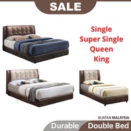 HI SEASON King Queen Super Single Size Double Wood Divan Bed Frame Bedframe Katil Berkembar Bingkai Kayu Besar Murah
