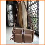 ➽ ✆ ♟ The house of little bunny brick pu bag mall pull out leather shoulder and sling bag (no box)